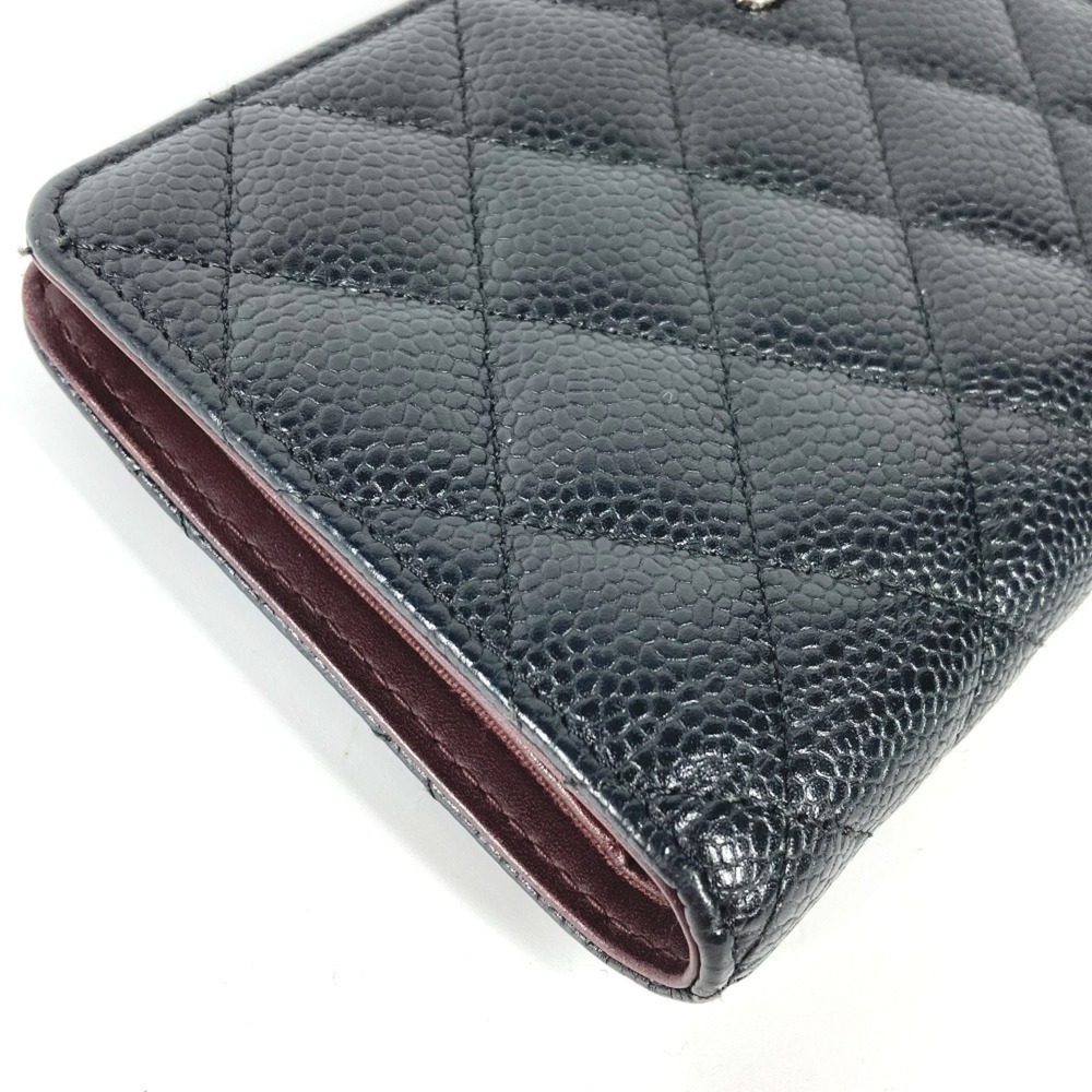 CHANEL Authentic Black Caviar Leather Logo Wallet - Picture 4 of 16